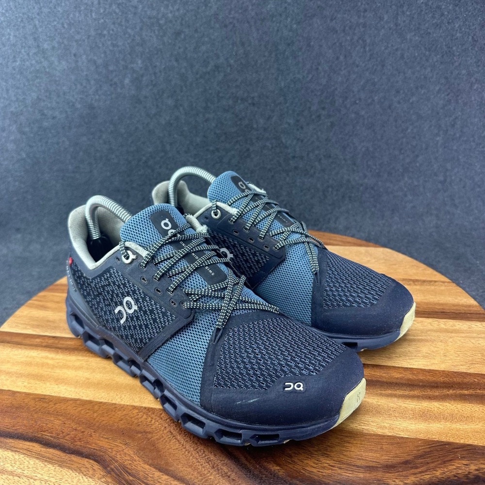 On Running Cloudstratus Navy Blue Road Running Shoes Womens 9.5 Helion CloudTec - Picture 3 of 12